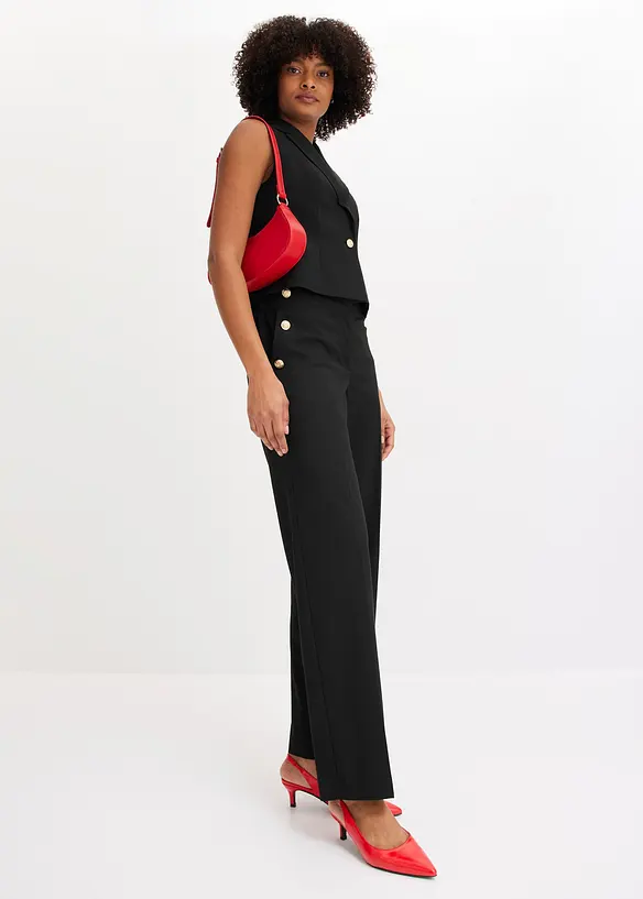 Gilet blazer con bottone decorativo, bonprix