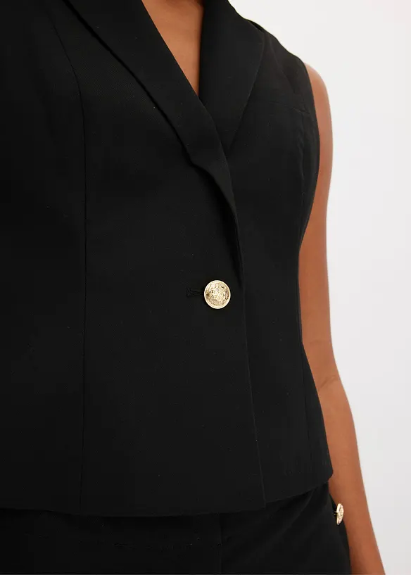 Gilet blazer con bottone decorativo, bonprix