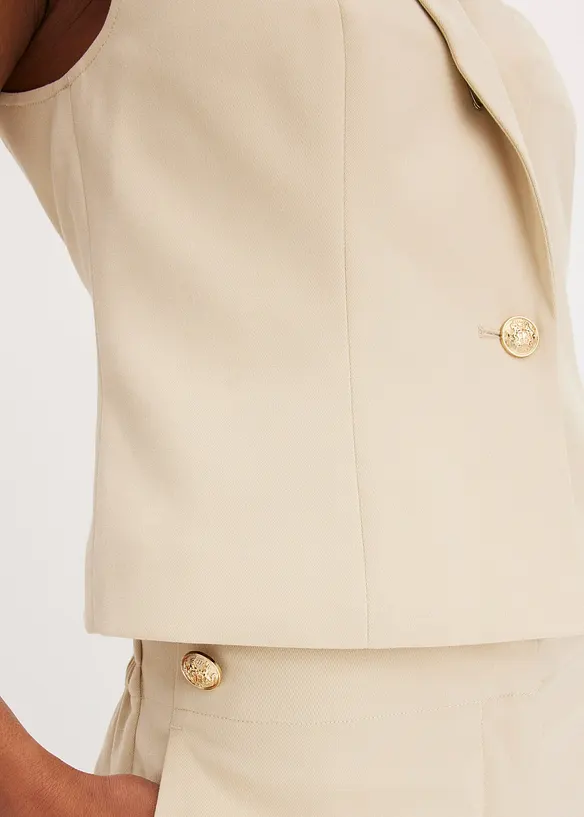 Gilet blazer con bottone decorativo, bonprix