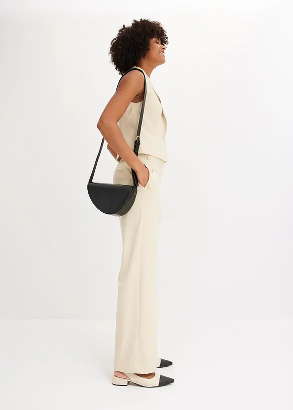 Pantaloni larghi con bottoni decorativi, bonprix