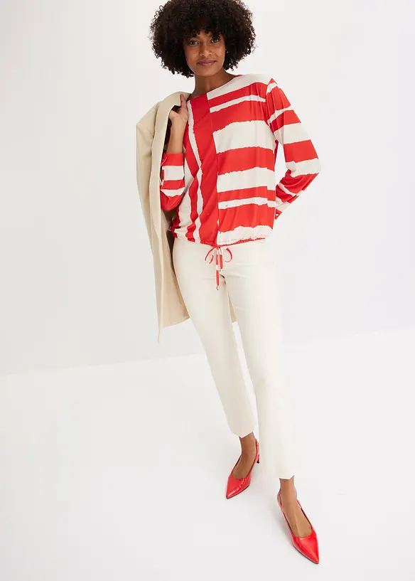 Maglia lunga con laccetto da annodare, bonprix