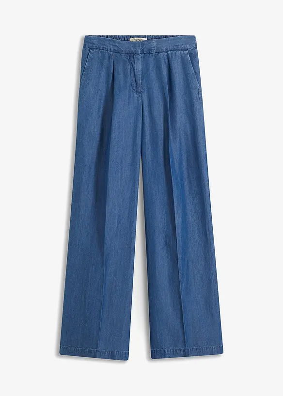 Pantaloni in lyocell con pinces, bonprix