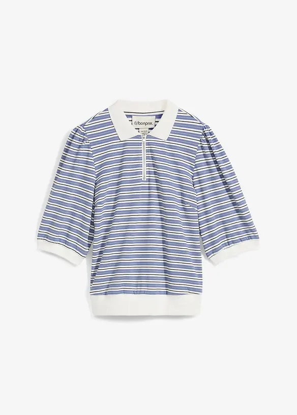 Polo con cerniera, bonprix