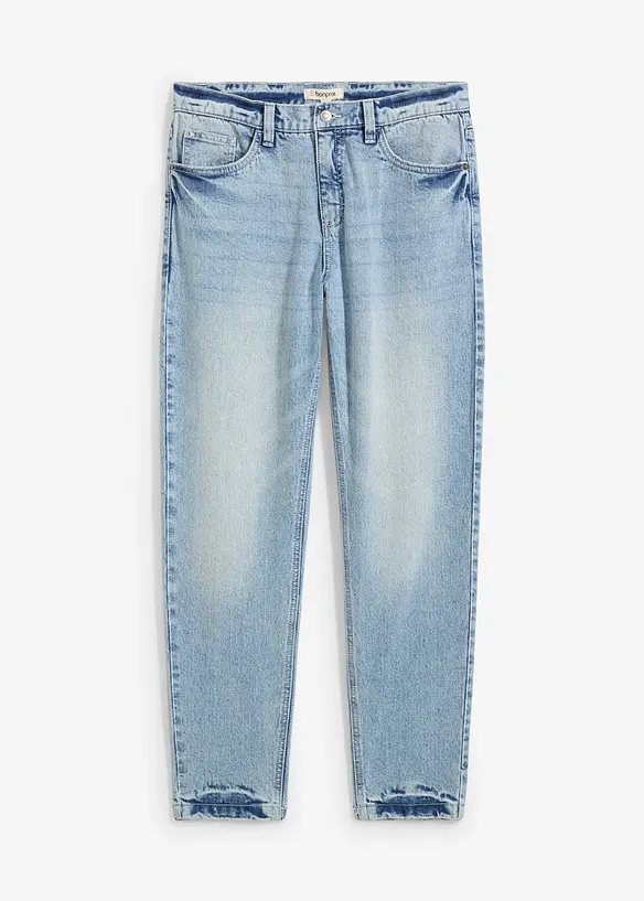 Jeans cropped classic fit elasticizzati, tapered, bonprix