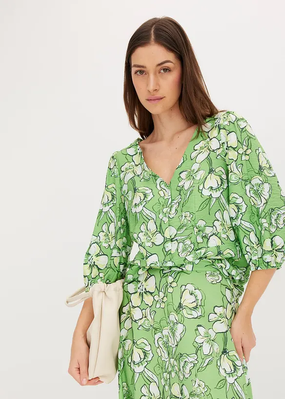 Blusa in fine tessuto misto viscosa, bonprix