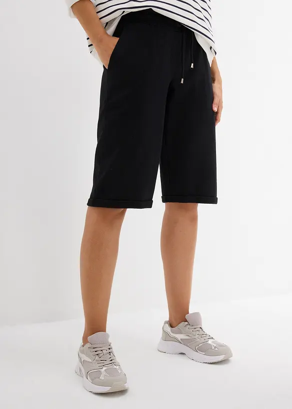 Bermuda in felpa con risvolto, bonprix