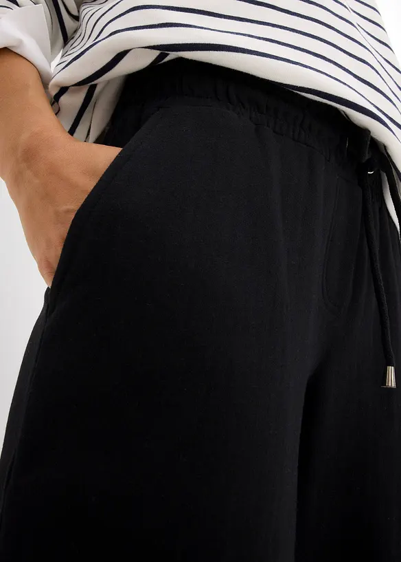 Bermuda in felpa con risvolto, bonprix