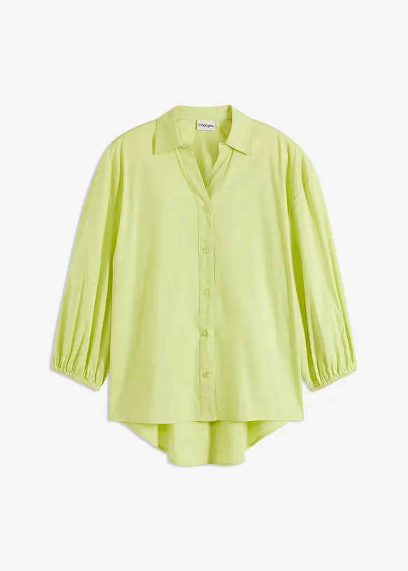 Blusa con fondo asimmetrico e maniche a palloncino, bonprix