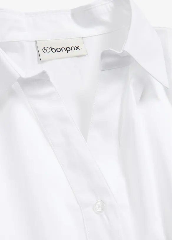 Blusa con fondo asimmetrico e maniche a palloncino, bonprix