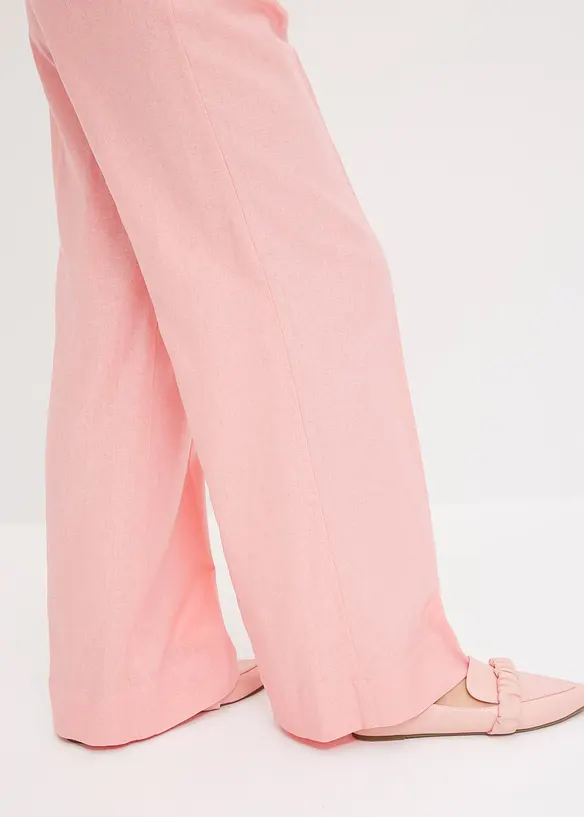 Pantaloni a palazzo in misto lino leggero, bonprix