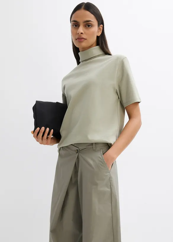 Maglia a collo alto in puro cotone biologico, bonprix