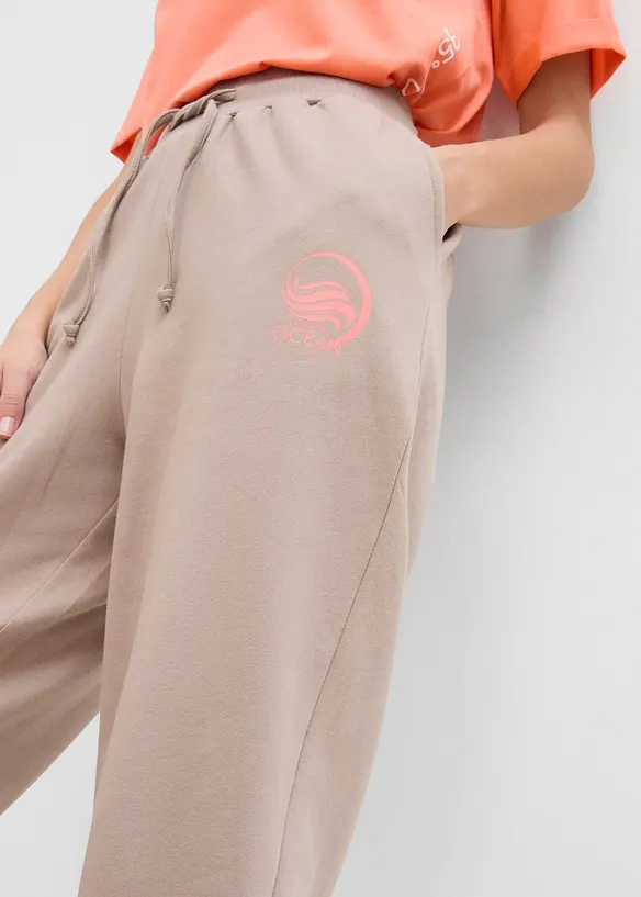 Pantaloni in felpa di puro cotone, bonprix