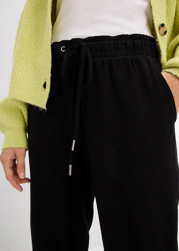 Pantaloni in felpa di cotone elasticizzato, bonprix