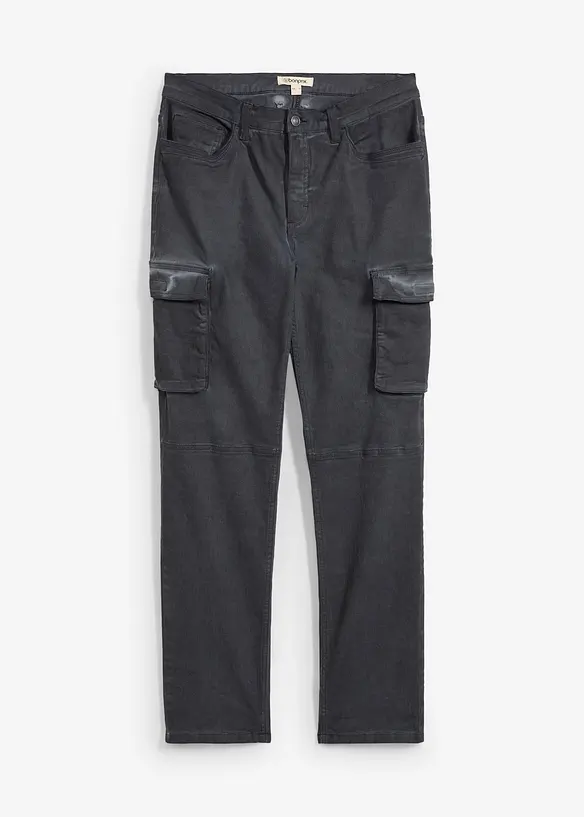 Pantaloni cargo elasticizzati effetto lavato, straight, bonprix