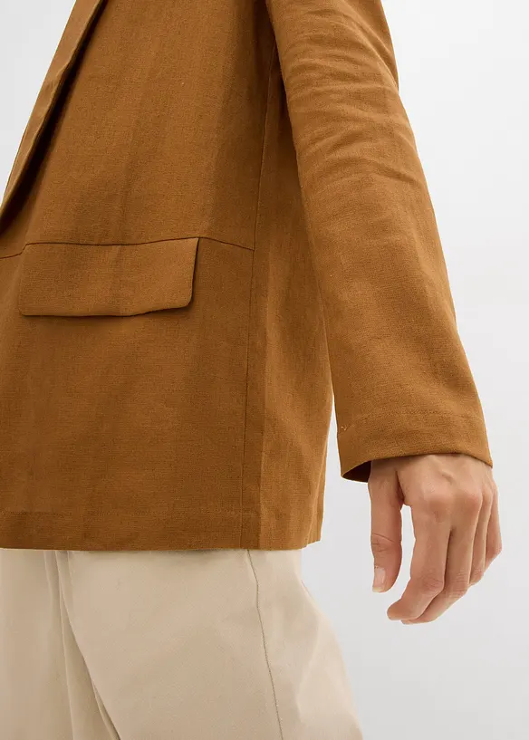 Blazer ampio in misto lino e viscosa, bonprix