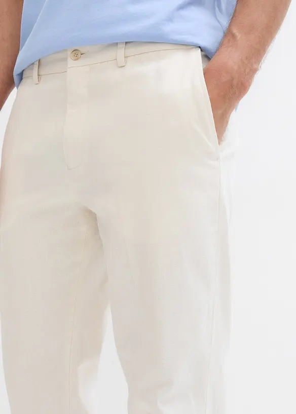 Pantaloni con lino, regular fit, bonprix
