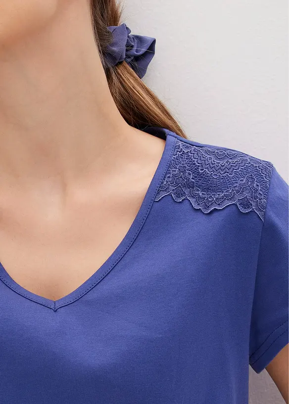 Pigiama con pantaloni culotte corti e larghi, bonprix