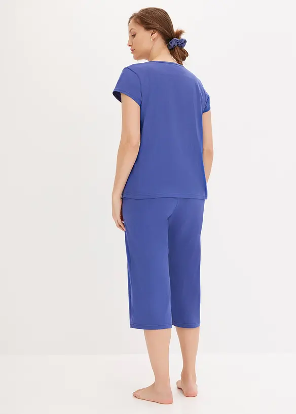 Pigiama con pantaloni culotte corti e larghi, bonprix