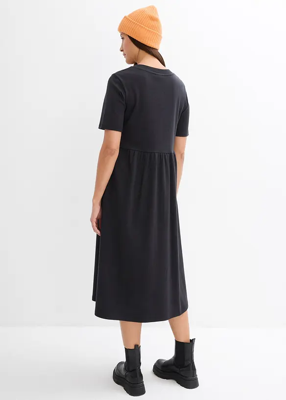 Abito di jersey svasato in cotone pesante, bonprix