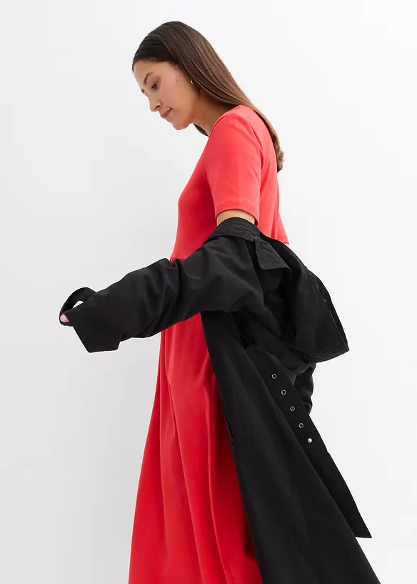 Abito di jersey svasato in cotone pesante, bonprix