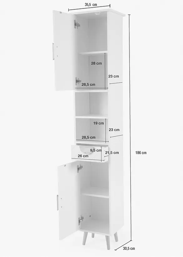 Armadio alto da bagno, bonprix