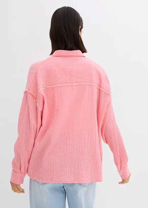 Camicia in mussola a righe, bonprix