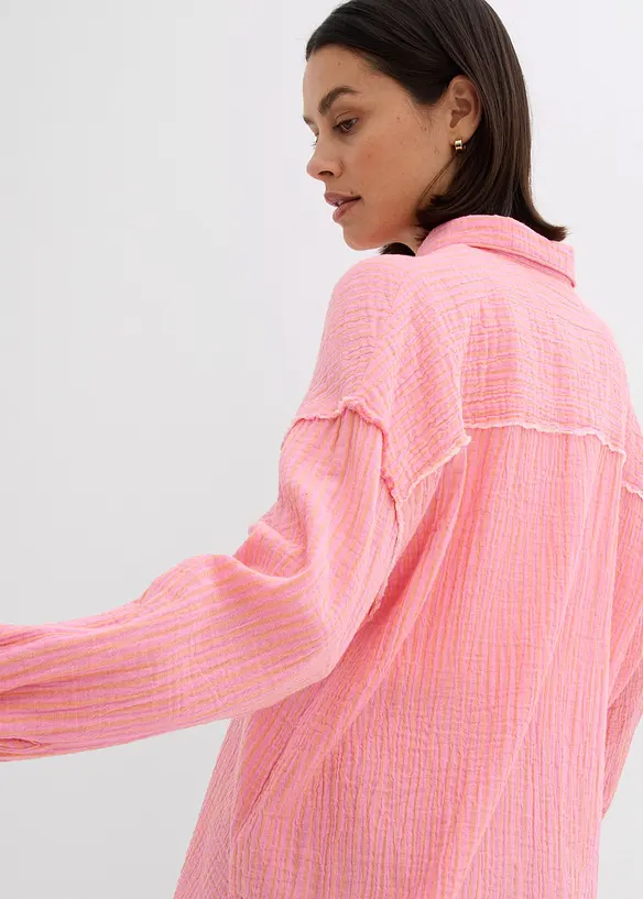 Camicia in mussola a righe, bonprix