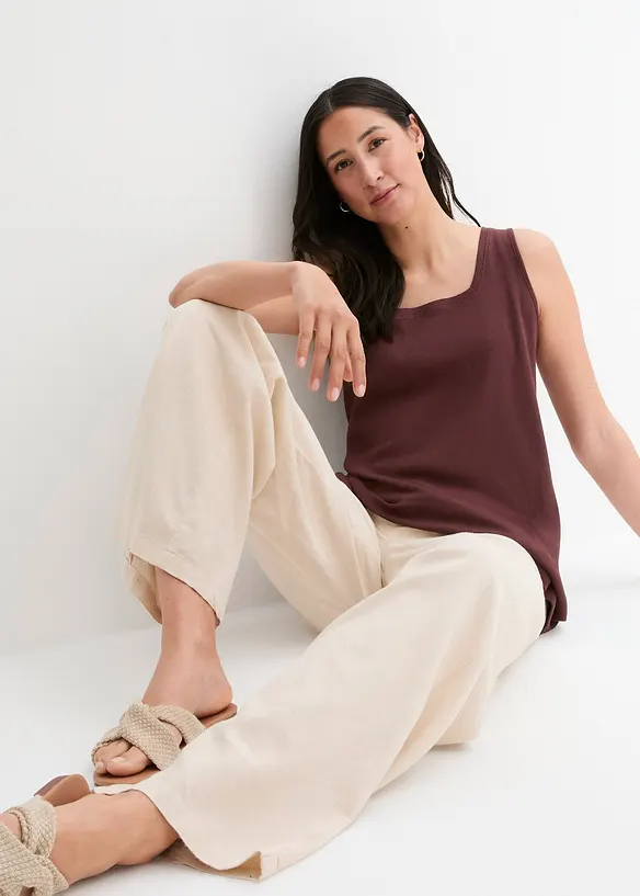 Top lungo in puro cotone, bonprix