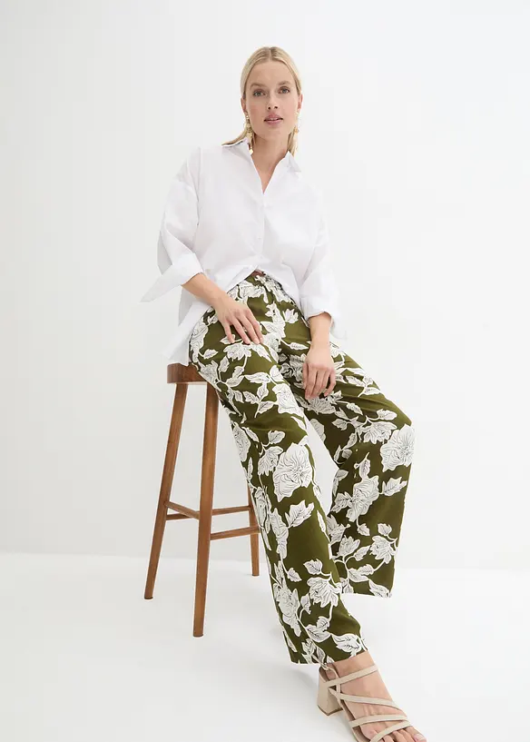 Pantaloni a palazzo in viscosa fluente, bonprix