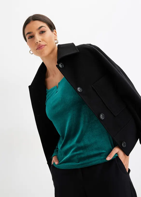 Maglia in velluto morbido, bonprix