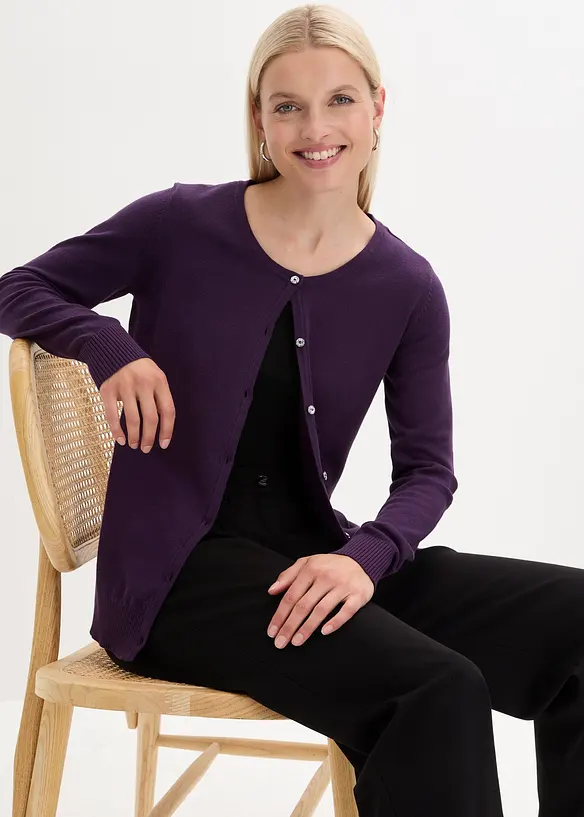 Cardigan in filato fine, bonprix