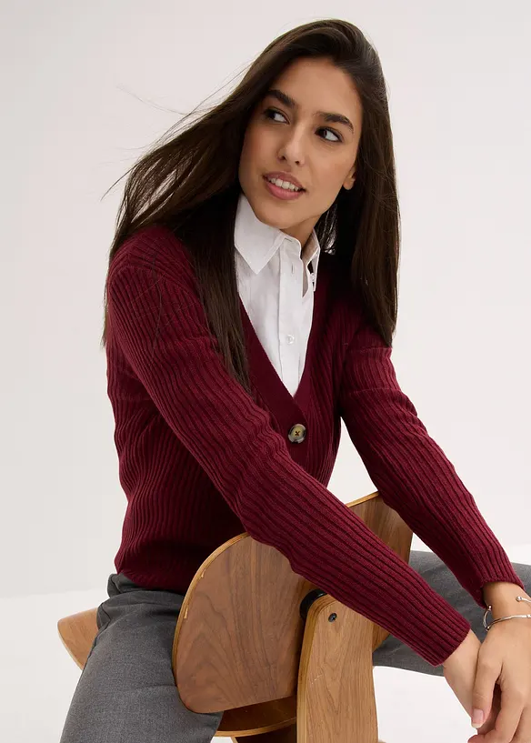 Cardigan a coste, bonprix