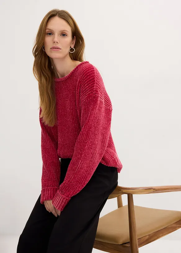 Maglione oversize in ciniglia morbida, bonprix