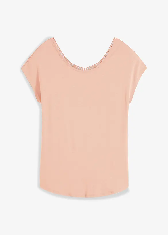 Maglia con inserto effetto uncinetto, bonprix