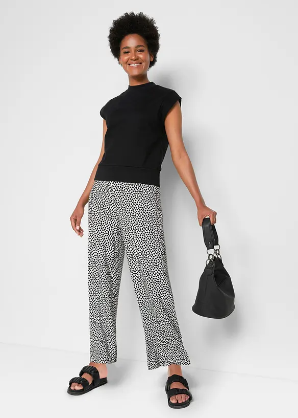 Pantaloni a palazzo in misto viscosa, bonprix