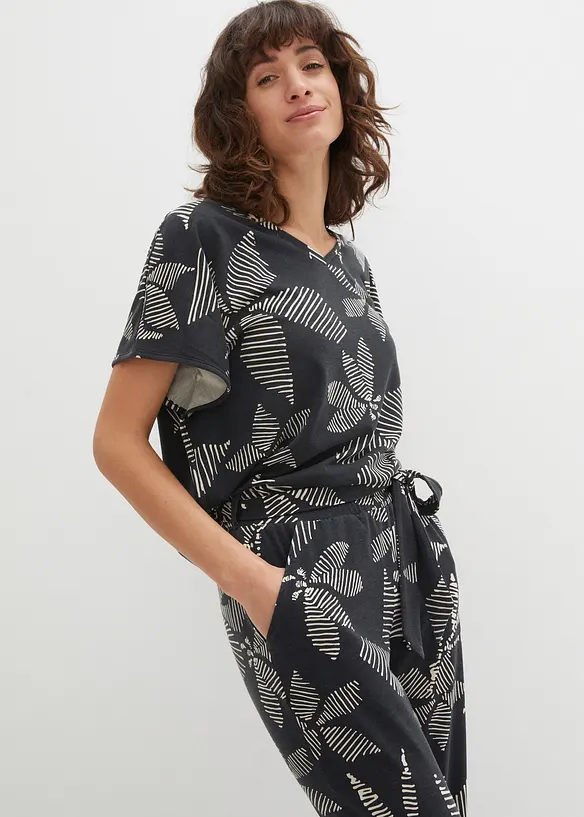 Pantaloni con elastico in vita e laccetto, bonprix