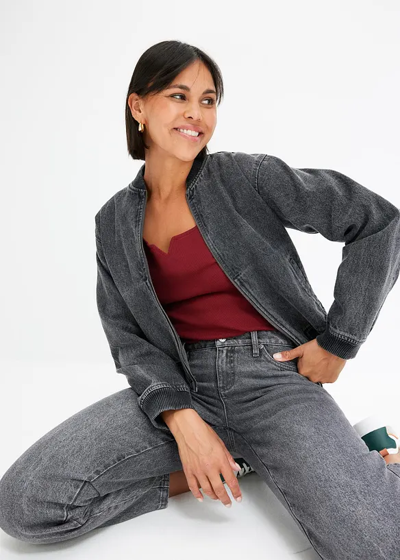 Maglia a costine in puro cotone biologico, bonprix