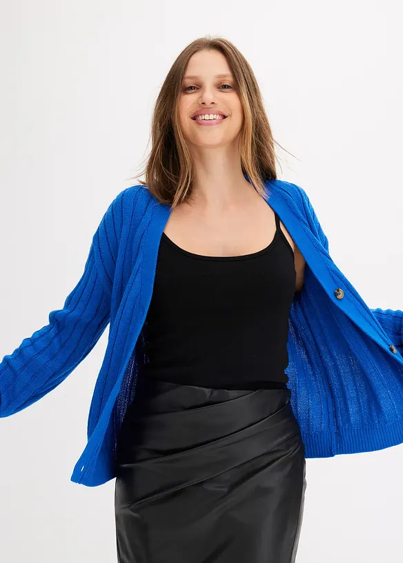 Cardigan corto a coste, bonprix