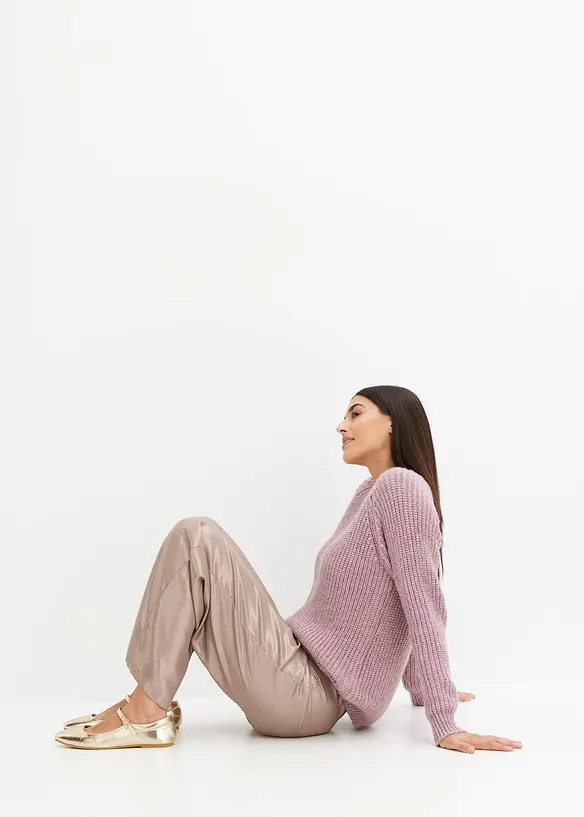Maglione in filato grosso con fili glitterati, bonprix