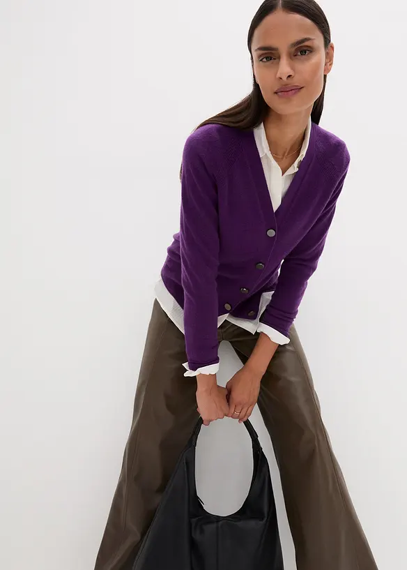 Cardigan con cashmere certificato secondo il Good Cashmere Standard®, bonprix