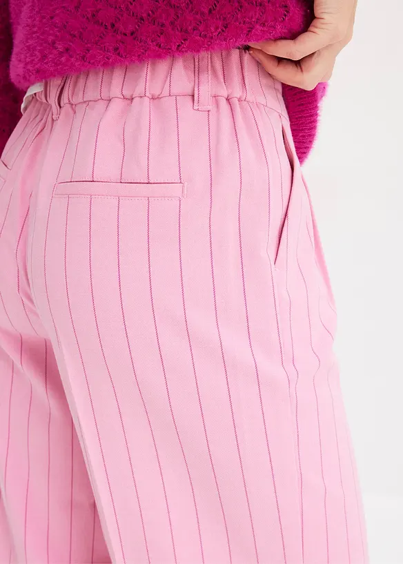 Pantaloni gessati a palazzo, bonprix
