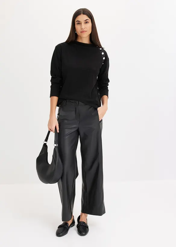 Pantaloni culotte in similpelle, bonprix