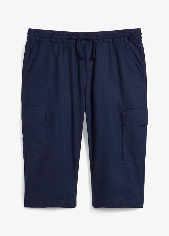 Bermuda cargo in misto lino, regular fit, bonprix