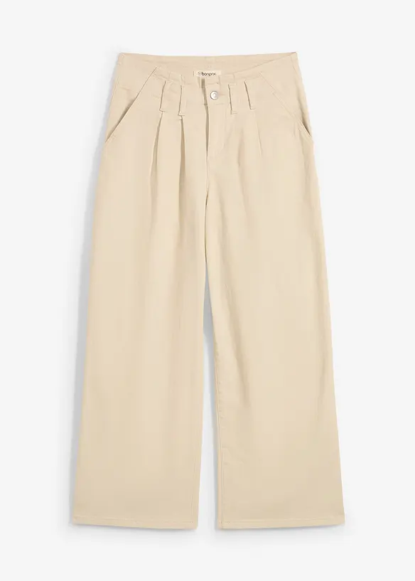 Pantaloni in twill cropped, bonprix