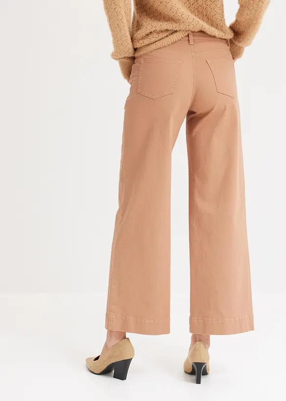 Pantaloni in twill con piega, bonprix