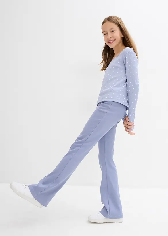 Pantaloni in jersey a costine con cotone biologico, bonprix