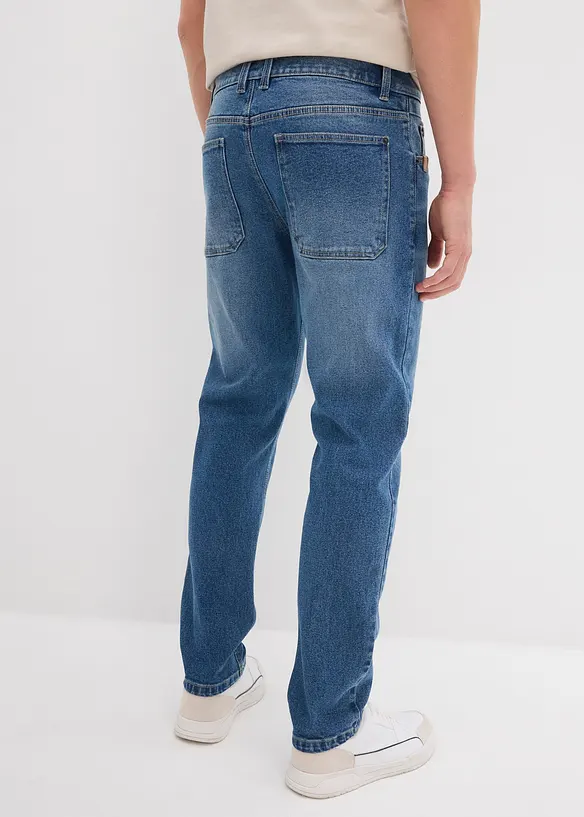 Jeans elasticizzati in denim pesante relaxed fit, tapered, bonprix