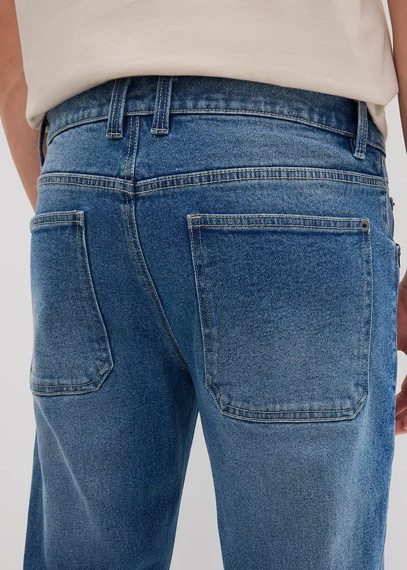 Jeans elasticizzati in denim pesante relaxed fit, tapered, bonprix
