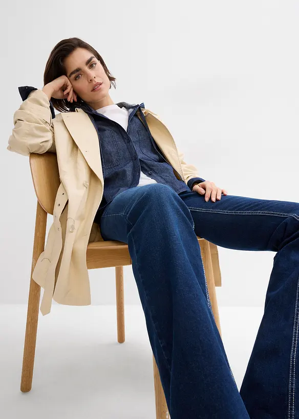 Camicia di jeans con cappuccio, bonprix