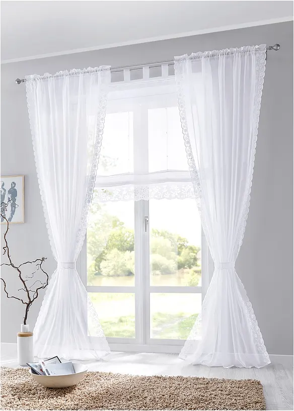 Tenda ricamata con fermatenda (pacco da 1), bonprix